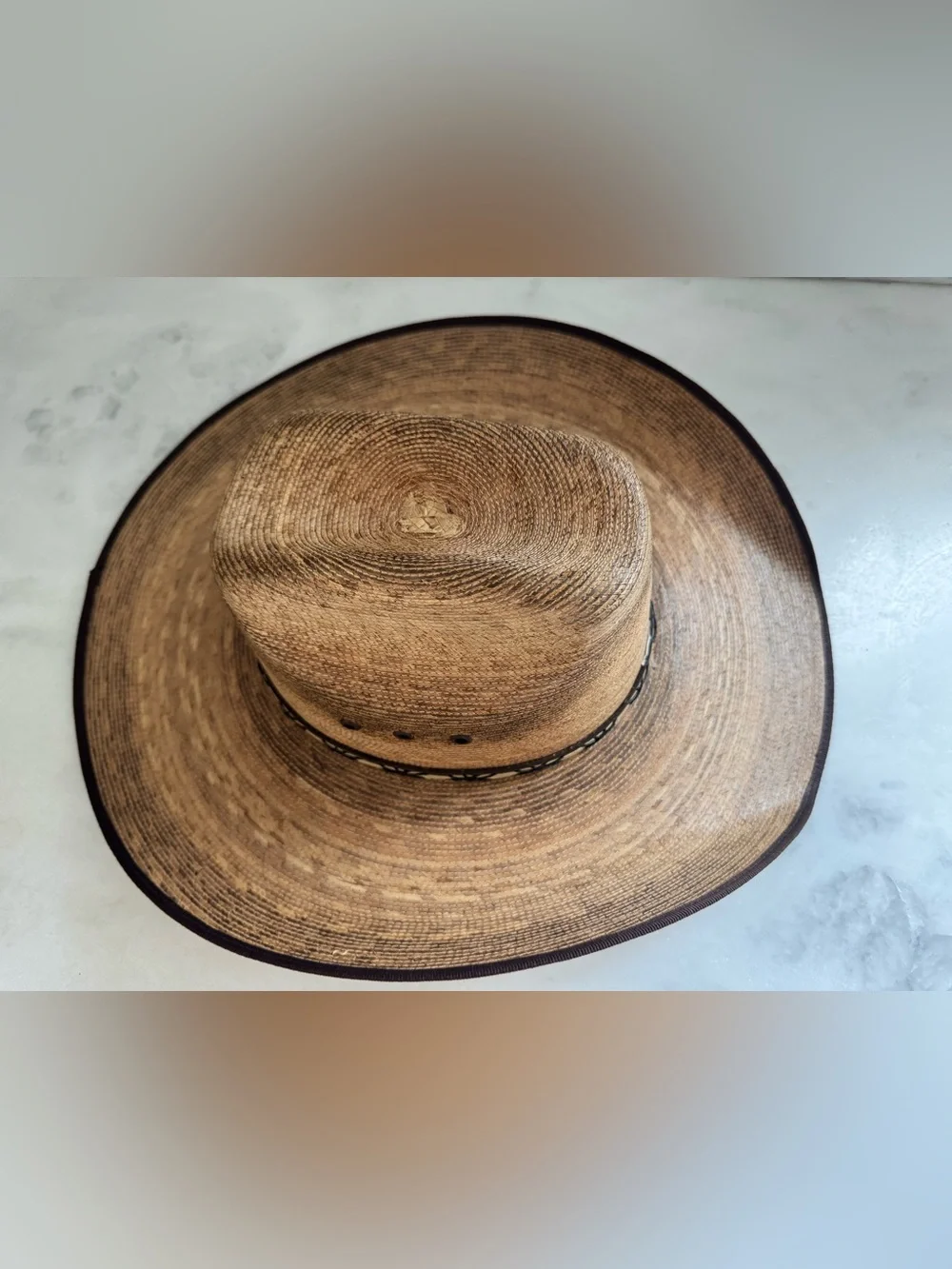 Jason Aldean Wide-Brim Straw Western Hat - Brown M